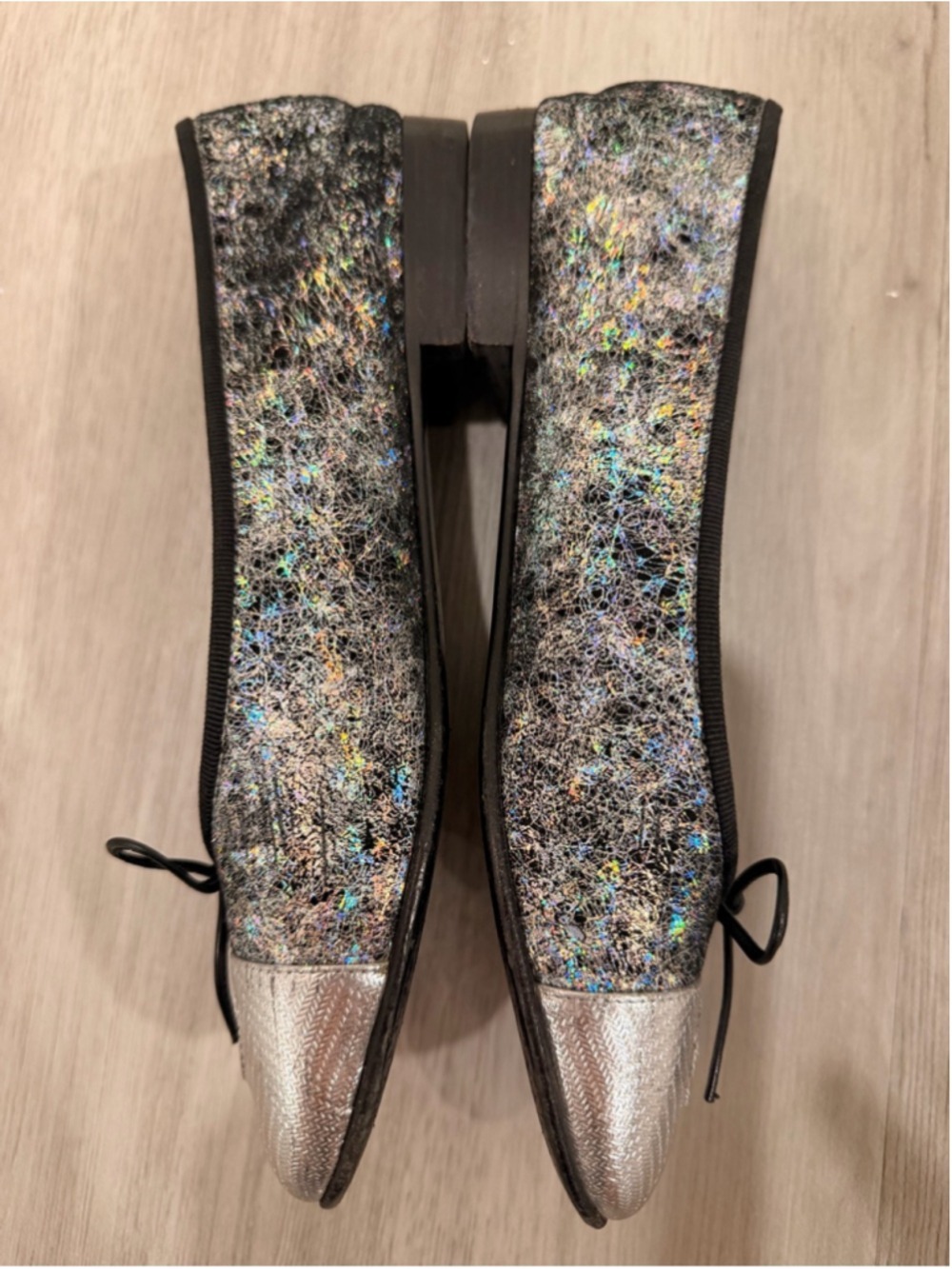 Chanel Classic CC Ballet Flat Cap Toe Rare Iridescent Suede EU 38.5 PLEASE READ - Picture 6 of 12